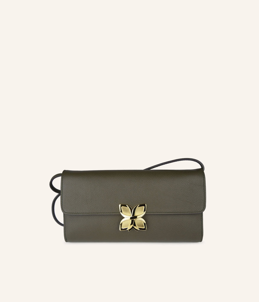 Hortensia Clutch | Vert Olive - Fleuron Paris