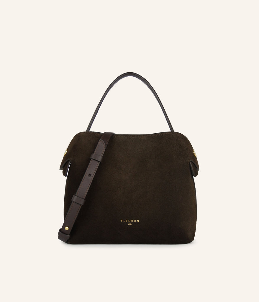 Medium Swann | Suede Moka - Fleuron Paris